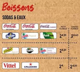 Oasis - Coca-cola offre sur La Boîte à Pizza