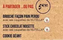 Stick Chocolat Noisette offre à 3€ sur La Boîte à Pizza