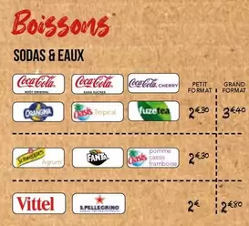 Botssons Sodas & Eaux offre à 2,3€ sur La Boîte à Pizza