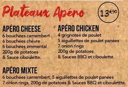 Apéritifs offre sur La Boîte à Pizza