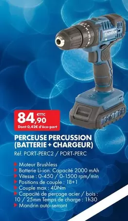 Perceuse Percussion (batterie + Chargeur) offre à 84,9€ sur Autodistribution