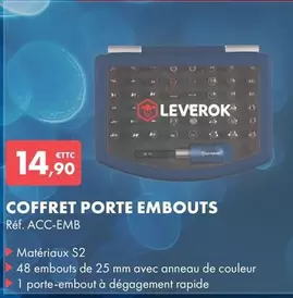 Leverok - Coffret Porte Embouts offre à 14,9€ sur Autodistribution