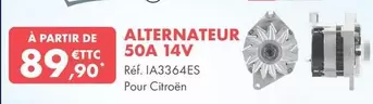 Citroën - Alternateur 50a 14v offre à 89,9€ sur Autodistribution