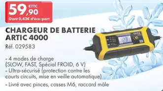 Chargeur De Batterie Artic 4000 offre à 59,9€ sur Autodistribution