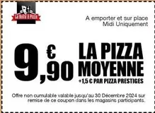 Midi - La Pizza Moyenne offre à 9,9€ sur La Boîte à Pizza