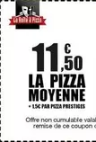 La Pizza Moyenne offre à 11,5€ sur La Boîte à Pizza