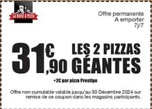 La Boni & Fria - Offre Permanente A Emporter offre à 31,9€ sur La Boîte à Pizza