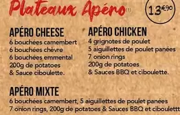 Apéritifs offre sur La Boîte à Pizza