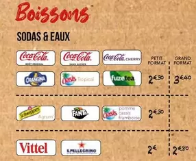 Orangina - Coca-cola offre sur La Boîte à Pizza