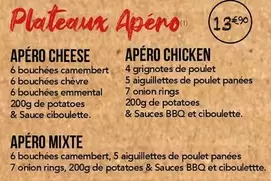 Apéritifs offre sur La Boîte à Pizza