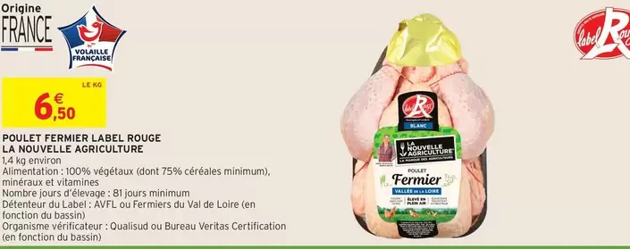 La Nouvelle Agriculture - Poulet Fermier Label Rouge : Qualité supérieure pour des repas savoureux