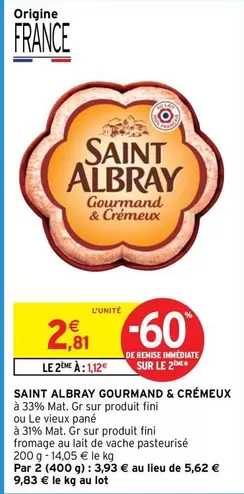 Saint Albray - Gourmand & Cremeux