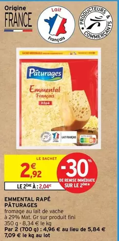 paturages - emmental rapé