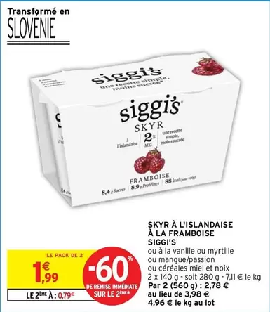 Siggi'S - Skyr À L'islandaise À La Framboise