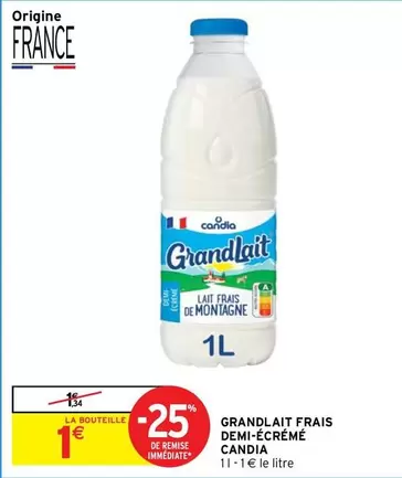 Candia - Grandlait Frais Demi-écrémé