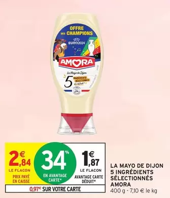 Amora - Mayonnaise de Dijon : 5 Ingrédients Sélectionnés en Promotion