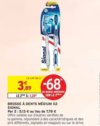 signal - brosse à dents médium x2