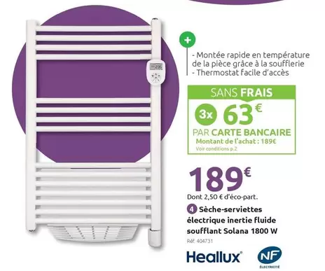 Bébé Sécuriettes Électrique Inertie Fluide Soufflant Solana 1800 W offre à 189€ sur Mr Bricolage