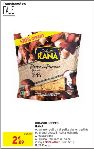 Rana - Cèpes offre à 2,89€ sur Intermarché Express