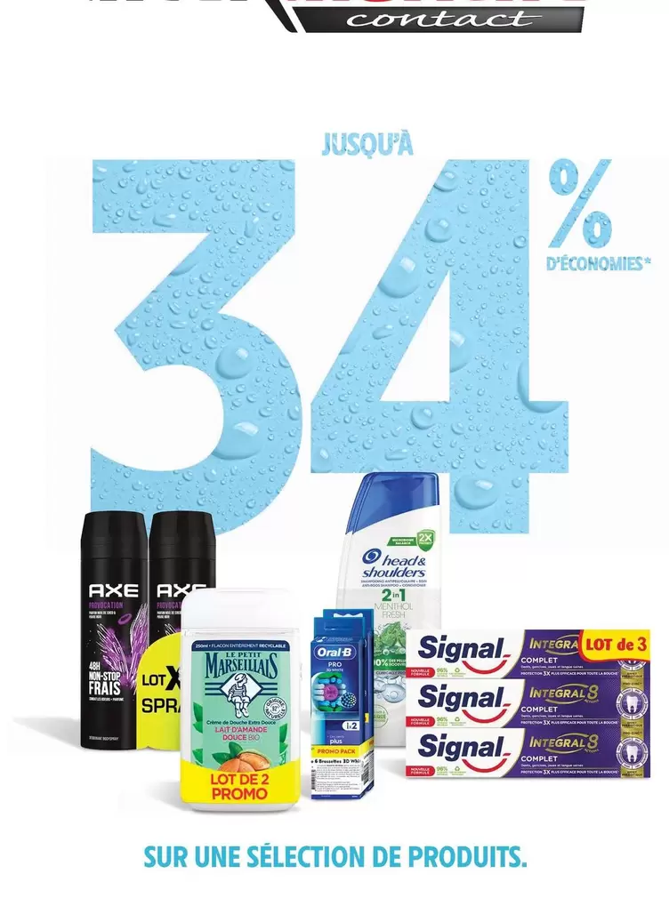 Axe - Sur Une Selection De Produits offre sur Intermarché Contact