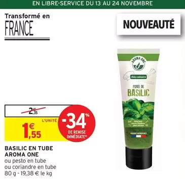 Aroma One - Basilic En Tube offre à 1,55€ sur Intermarché Contact