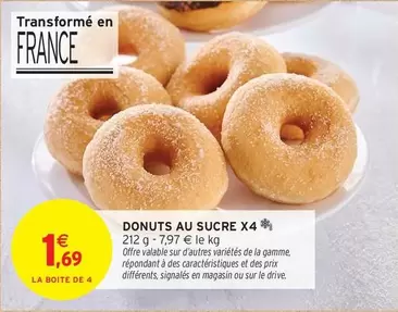 Donuts Au Sucre X4 offre à 1,69€ sur Intermarché Contact