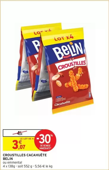 Belin - Croustilles Cacahuete offre à 3,07€ sur Intermarché Contact