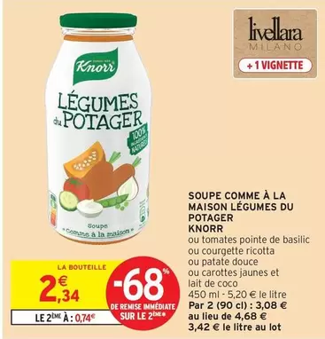 Knorr - Soupe Comme À La Maison Légumes Du Potager offre à 2,34€ sur Intermarché