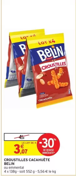 Belin - Croustilles Cacahuete offre à 3,07€ sur Intermarché