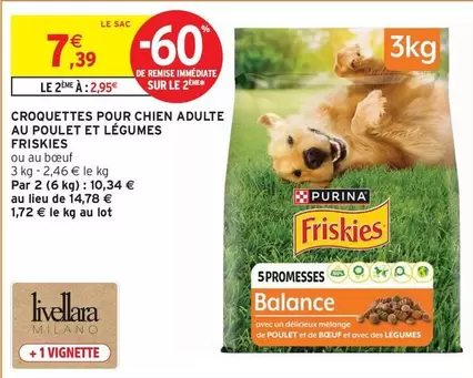 Purina - Croquettes Pour Chien Adulte Au Poulet Et Légumes Friskies offre à 7,39€ sur Intermarché