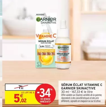 Garnier - Sérum Éclat Vitamine C Skinactive