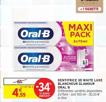 Oral-B 3D White Luxe: Dentifrice Glamour pour une Blancheur Éclatante