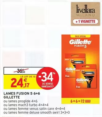 Gillette - Lames Fusion 5 6+6