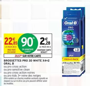 Oral-B - Brossettes Pro 3d White X4+2