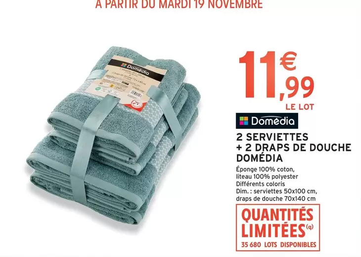 Dim - Serviettes + 2 Draps De Douche