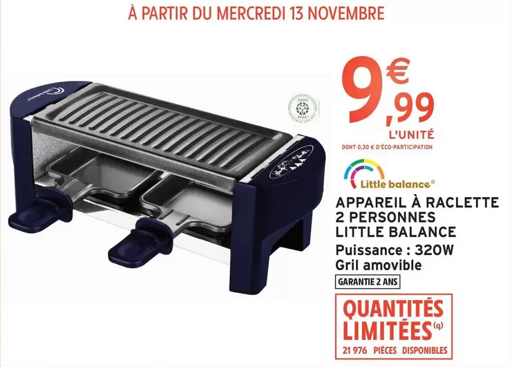 Little balance - Appareil A Raclette 2 Personnes