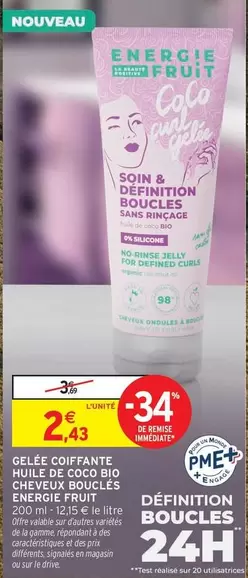 Curly - Gelée Coiffante Multi-decool Bio offre à 2,43€ sur Intermarché