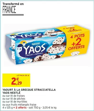 Nestlé - Yaourt À La Grecque Stracciatella offre à 2,29€ sur Intermarché