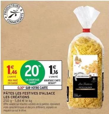 Les Créations - Pâtes Les Festives D'alsace offre à 1,16€ sur Intermarché