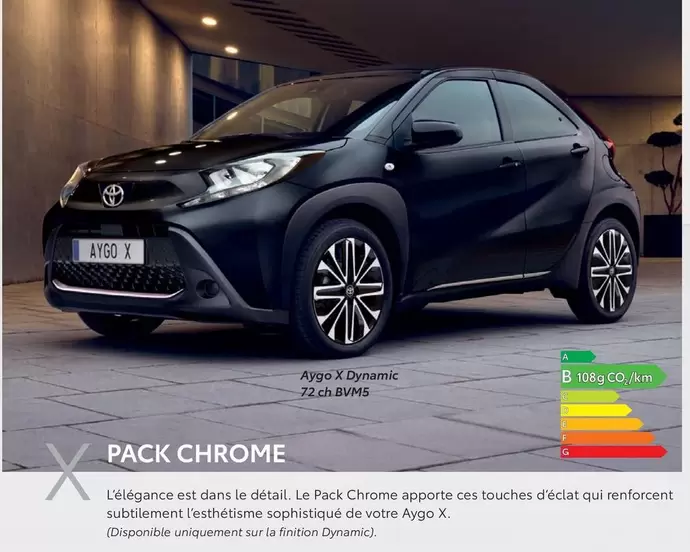 Pack Chrome offre sur Toyota