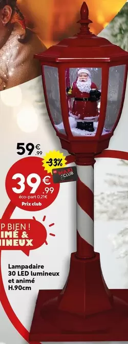 Lampadaire 30 Led Lumineux Et Anime H.90cm offre à 39,99€ sur Maxi Bazar