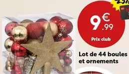 Lot De 44 Boules Et Ornements offre à 9,99€ sur Maxi Bazar