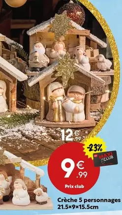 Crèche 5 Personnages offre à 9,99€ sur Maxi Bazar