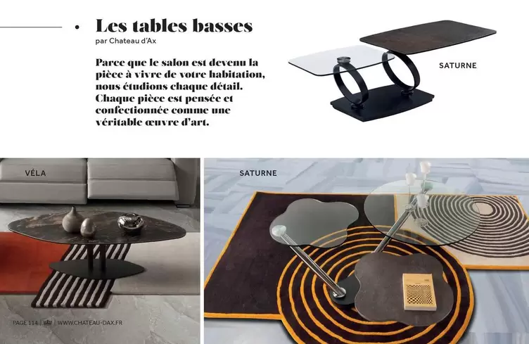 Les Tables Basses offre sur Chateau d'Ax