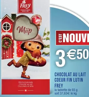 Frey - Chocolat Au Lait Coeur Fin Lutin offre à 3,5€ sur Migros France