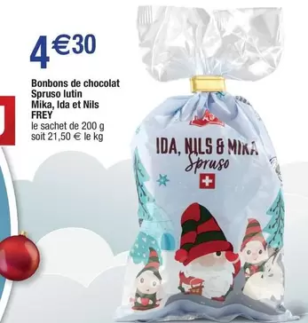 Frey - Bonbons De Chocolat Spruso Lutín Mika, Ida Et Nils offre à 4,3€ sur Migros France