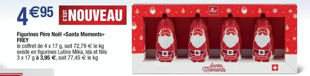 Frey - Figurines Pere Noël Saint Moments offre à 4,95€ sur Migros France