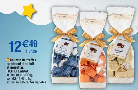 Fior Di Langa - Ballotin De Truffes Au Chocolat Au Lait Et Noisettes offre à 12,49€ sur Migros France