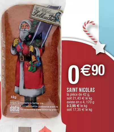 Lebkuchen Saint Nicolas offre à 0,9€ sur Migros France