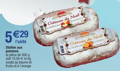 Fortwenger - Stollen Aux Pommes offre à 5,29€ sur Migros France